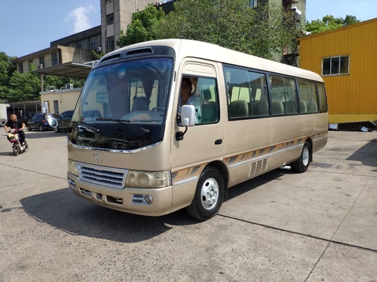 Gold Color Diesel Type 30000km Used Coaster Bus With 30 Seater