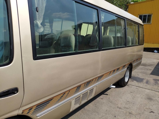 Gold Color Diesel Type 30000km Used Coaster Bus With 30 Seater